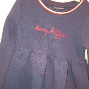 6T Tommy Hilfiger Navy Peplum sweater- LIKE NEW